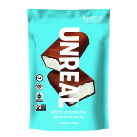 Unreal Brands Dark Chocolate Coconut Bars, 4.2 Ounces, 6 per case
