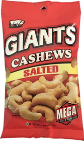 Giant Snack Inc Giants Cashew Salted, 4 Ounces, 8 per case