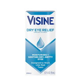Visine Dry Eye Relief, 0.5 Fluid Ounces, 3 Per Box, 12 Per Case