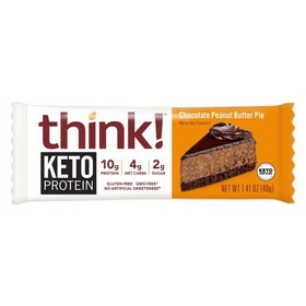 Thinkthin Keto Protein Chocolate Peanut Butter Pie, 1.41 Ounces, 12 per case
