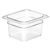 Cambro Pan Clear Plastic 1/6 4 Inch Deep, 1 Each, 1 per case