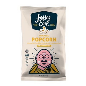 Lesserevil Organic Popcorn Himalayan Gold, 0.88 Ounces, 18 per case