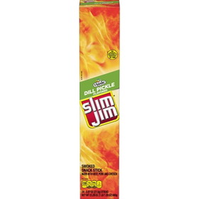 Slim Jim Beef Jerky Giant Dill Pickle, 0.97 Ounces, 24 per box, 6 per case