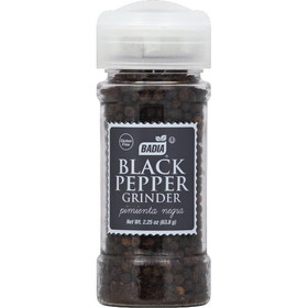 Badia Black Pepper Whole Grinder, 2.25 Ounces, 8 per case