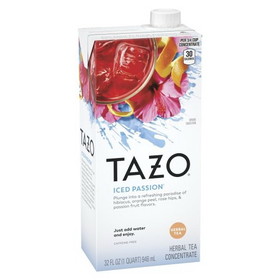 Tazo Tea Passion Concentrate, 32 Fluid Ounces, 6 per case