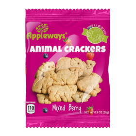 Appleways 72400 0.9 Oz Mixed Berry Animal Crackers 108Ct
