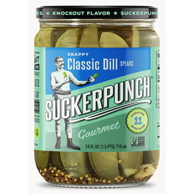 Sucker Punch Classic Dill Pickle Spears, 24 Ounces, 6 per case