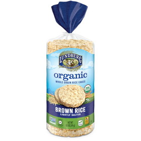 Lundberg Family Farms Brown Rice Cakes Lightly Salted, 8.5 Ounces, 6 per case