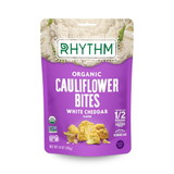 Rhythm Superfoods Organic White Cheddar Cauliflower Bites, 1.4 Ounces, 8 per case