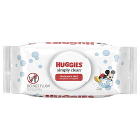 Huggies Baby Wipes Simply Clean Fragrance Free, 64 Count, 8 per case