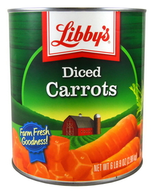 Libby's Carrots Diced Low Sodium, 105 Ounces, 6 per case