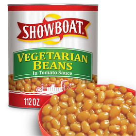 Showboat Bean Vegetarian, 112 Ounces, 6 per case