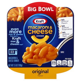 Kraft Easy Mac Macaroni &amp; Cheese Bowl Original, 3.5 Ounces, 6 per case