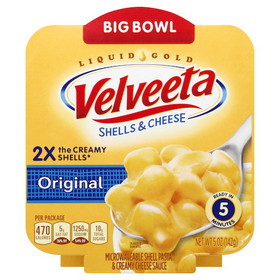 Velveeta Convenience Meal Original Macaroni &amp; Cheese Bowl, 5 Ounce, 6 per case