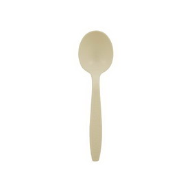 The Safety Zone Heavy Weight Polystyrene Individually Wrapped Soup Spoon Almond, 1 Count, 1 per case