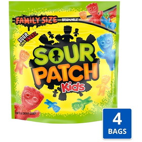 Sour Patch Kids Shrink Pack Bag Gummy Candy, 1.8 Pound, 4 Per Case