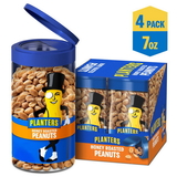 Planters Pop And Pour Honey Roasted Peanuts, 7 Ounces, 4 per box, 3 per case
