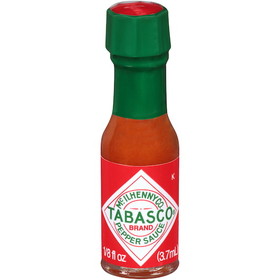 Tabasco 00007 Tabasco Miniature Pepper Sauce .125 ounces Per Bottle - 500 Per Case