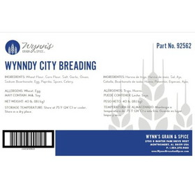 Wynn's Grain &amp; Spice Windy City Breading, 40 Pounds, 1 per case
