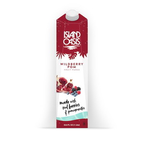 Island Oasis Wildberry Pomegranate Puree Mix, 1 Liter, 12 per case