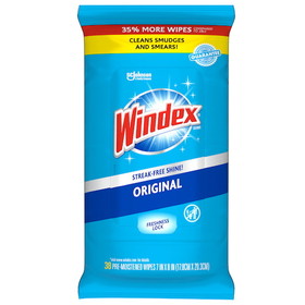Windex Windex Original Glass Cleaning Wipes, 38 Count, 12 per case