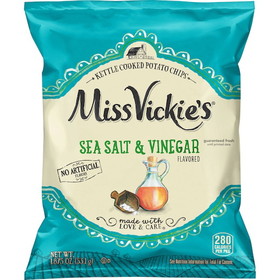 Miss Vickie's Sea Salt &amp; Vinegar Kettle Cooked Potato Chips, 1.88 Ounces, 24 per case