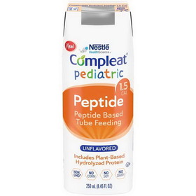 Nestle 00043900131351U Compleat 1.5 Pediatric Unflavored Ready To Drink 24 - 250Ml Cartons