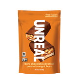 Unreal Brands Dark Chocolate Caramel Peanut Nougat Bars, 3.4 Ounces, 6 per case