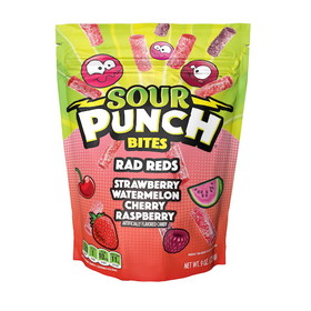 Sour Punch Bites Rad Reds, 9 Ounces, 6 per case