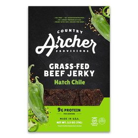 Country Archer Jerky Co Hatch Chile Beef Jerky, 2.5 Ounces, 12 per case