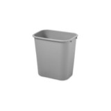 Rubbermaid Commercial FG295600GRAY Wastebasket Rectangle 28 Quart Gray 12-1 Count