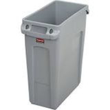 Rubbermaid Commercial FG354060GRAY Slim Jim With Venting Channels 4-1 Count