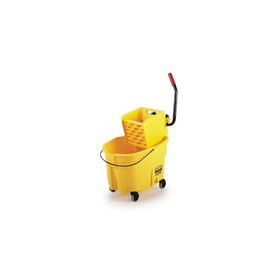 Rubbermaid Commercial Products Wavebrake 35 Quart Bucket Wringer Yellow, 1 Count, 1 per case