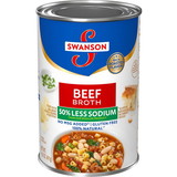Swanson Beef Broth 50% Low Sodium, 14.5 Ounces, 24 per case