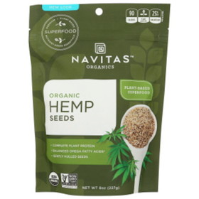 Navitas Organics Hemp Seed, 8 Ounces, 12 per case