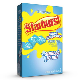 Starburst Blue Raspberry Drink Mix Singles To Go, 0.48 Ounces, 12 per case