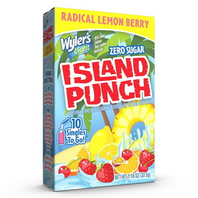 Wylers Light 34435 Island Punch Singles Lemon Berry 12-10 Count