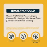 Lesserevil Organic Popcorn Himalayan Gold, 0.88 Ounces, 12 per case