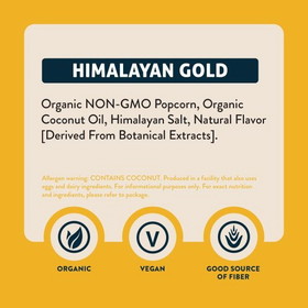 Lesserevil Organic Popcorn Himalayan Gold, 0.88 Ounces, 12 per case