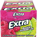 Extra Raspberry Lime Gum Slim Pack 12-10-15 Piece