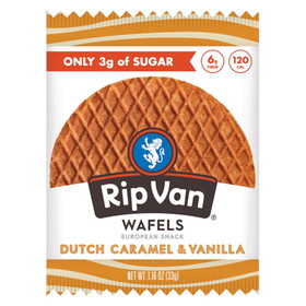 Rip Van 3341 Wafels Low Sugar Dutch Caramel & Vanilla Singles 48-1.16 ounce
