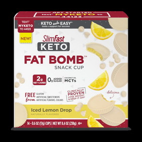 Slimfast Keto Fat Bomb White Chocolate Lemon, 0.59 Ounces, 4 per case