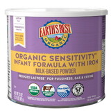 Earth's Best C10061K Organic Sensitivity Non-Gmo Milk-Based Powder Infant Formula Can With Iron, 21 Ounce, 4 Per Case