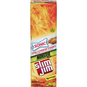 Slim Jim Monster Meat Stick Chili Cheese Coney, 1.94 Ounces, 18 per box, 6 per case
