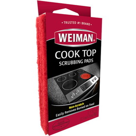 Weiman Products Cook Top Scrubbing Pad, 3 Count, 6 per case