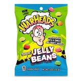 Warheads Sour Jelly Beans Peg Bag, 5 Ounces, 12 per case