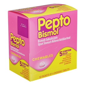 Pepto-Bismol Regular Strength Original Flavored Box, 4 Count, 12 per case
