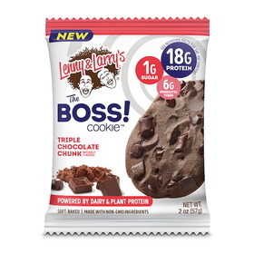 Lenny &amp; Larry's Triple Chocolate Chunk Boss Cookie, 2 Ounces, 6 per case