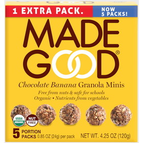 Madegood Chocolate Banana Granola Minis, 5 Count, 6 per case