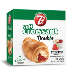 7 Days 800120507 7Days 4X2.12Oz Multipack Croissant Strawberry Vanilla